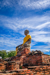 Image showing Buddha statue, Wat Lokaya Sutharam temple, Ayutthaya, Thailand