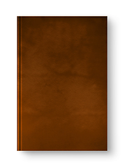 Image showing Closed leather blank book isolated on white