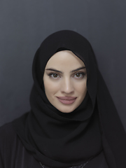 Image showing Portrait of young muslim woman wearing hijab