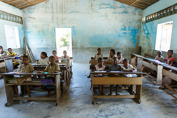 Image showing Malagasy school children in classroom, Madagascar