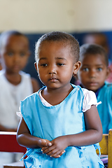 Image showing Malagasy school children in classroom, Madagascar