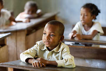 Image showing Malagasy school children in classroom, Madagascar