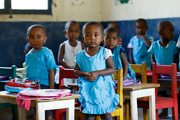 Image showing Malagasy school children in classroom, Madagascar