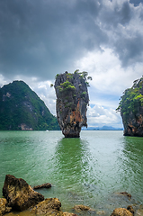 Image showing Ko tapu island in Phang Nga Bay, Thailand