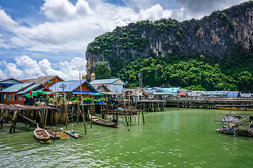 Image showing Koh Panyi fishing village, Phang Nga Bay, Thailand