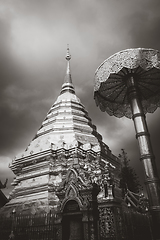 Image showing Wat Doi Suthep golden stupa, Chiang Mai, Thailand