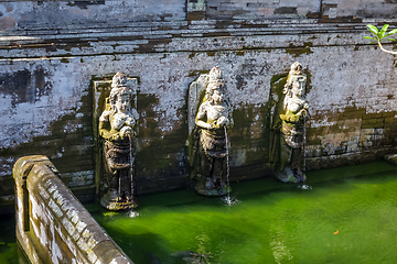 Image showing Bathing temple in Goa Gajah elephant cave, Ubud, Bali, Indonesia