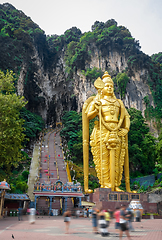 Image showing Murugan statue in Batu caves temple, Kuala Lumpur, Malaysia