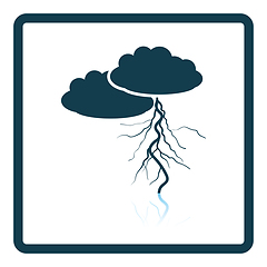 Image showing Clouds and lightning icon