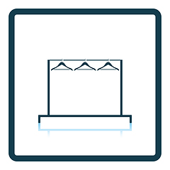 Image showing Clothing rail with hangers icon