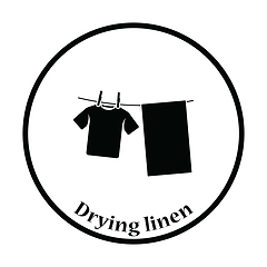 Image showing Drying linen icon