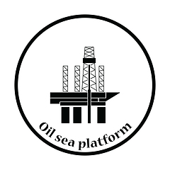 Image showing Oil sea platform icon