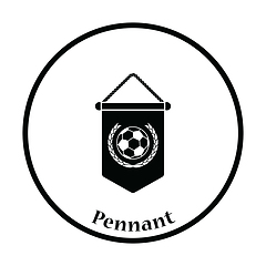 Image showing Football pennant icon