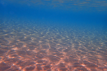 Image showing clear sand under sea water