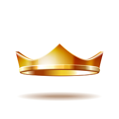 Image showing Golden royal crown isolated on white