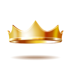 Image showing Golden royal crown isolated on white
