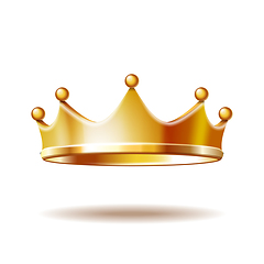 Image showing Golden royal crown isolated on white