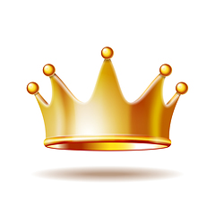 Image showing Golden princess crown isolated on white