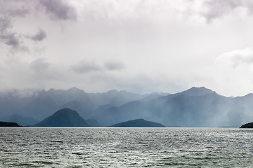 Image showing scenery at Lake Te Anau, New Zealand