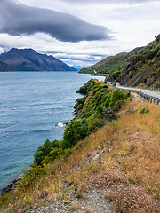 Image showing scenic view at lake Te Anau New Zealand