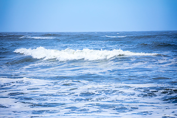 Image showing stormy ocean scenery background