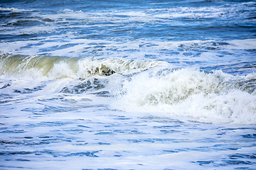 Image showing stormy ocean scenery background