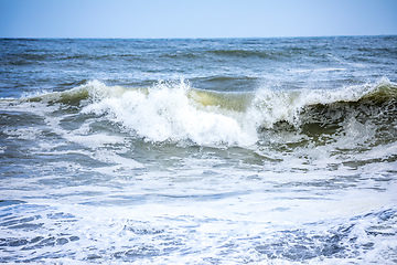 Image showing stormy ocean scenery background