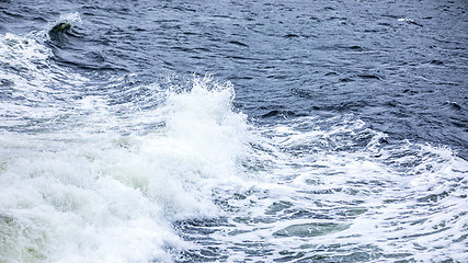 Image showing stormy ocean scenery background