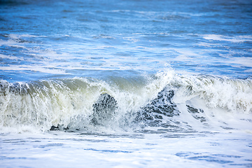 Image showing stormy ocean scenery background