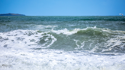 Image showing stormy ocean scenery background