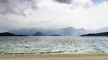 Image showing scenery at Lake Te Anau, New Zealand