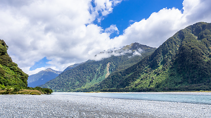 Image showing river landscape scenery in south New Zealand