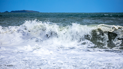 Image showing stormy ocean scenery background