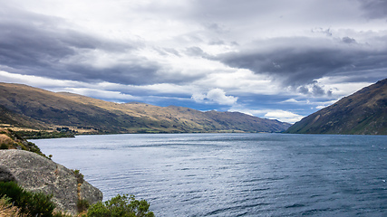 Image showing scenic view at lake Te Anau New Zealand
