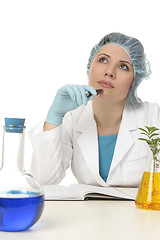 Image showing Scientist thinking