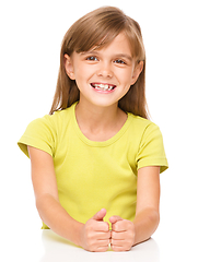 Image showing Portrait of a happy little girl