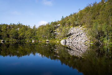 Image showing Way to the Preikestolen, Rogaland, Norway