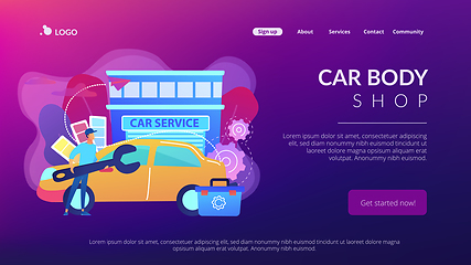 Image showing Car tuning concept landing page.