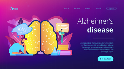 Image showing Alzheimer disease concept landing page.