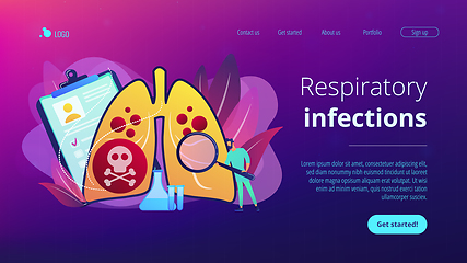 Image showing Lower respiratory infections concept landing page.