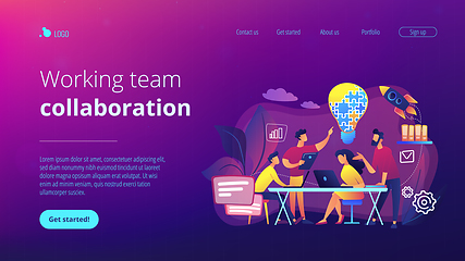 Image showing Collaboration concept landing page.