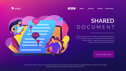 Image showing Shared document concept landing page.