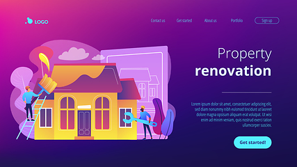 Image showing House renovation concept landing page.