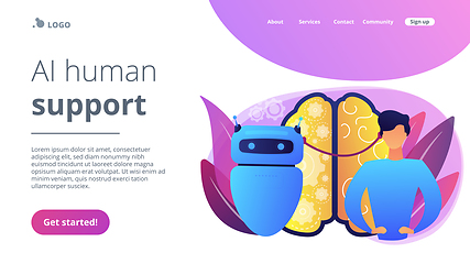 Image showing Augmented intelligence concept landing page.