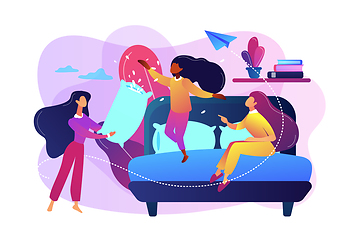 Image showing Pajama party concept vector illustration.