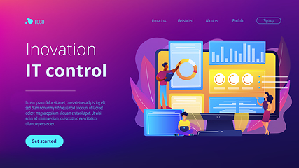 Image showing Innovation management software concept landing page.