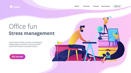 Image showing Office fun concept landing page.