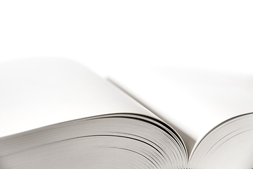 Image showing Open blank dictionary, book on white background