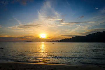 Image showing Tropical beach at sunset in Koh Lipe, Thailand