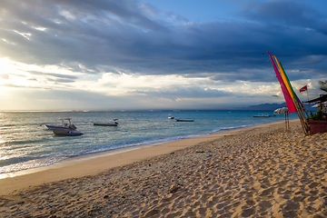 Image showing Beach at sunset, Nusa Lembongan island, Bali, Indonesia